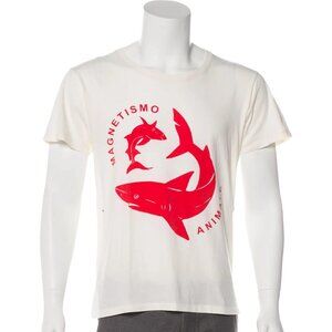 Gucci Ivory Cotton Shark 'Magnetism Animale' T-Shirt Size M